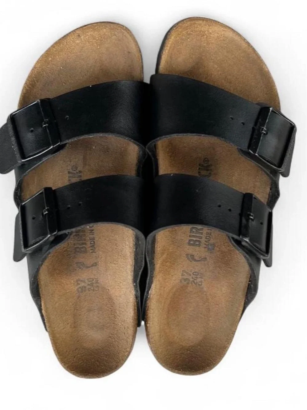 Birkenstock Arizona Black Birko-Flor Sandals EU 37 US Women's 6 Narrow - Picture 3 of 8